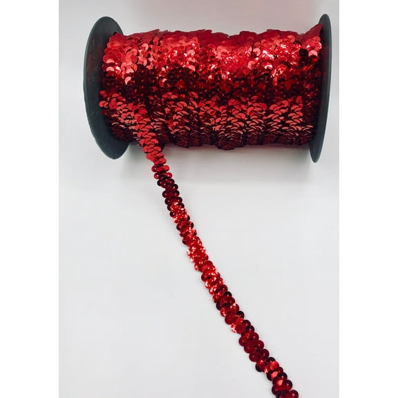Trimplace Red 3/8" Single Row Stretch Sequin