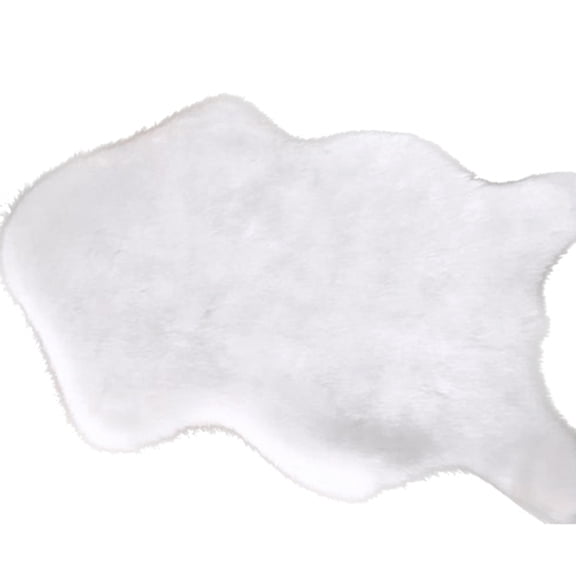 opvise Fluffy Faux Fur Geometric Door Mat Floor Rug Carpet Living Room Bedroom Decor