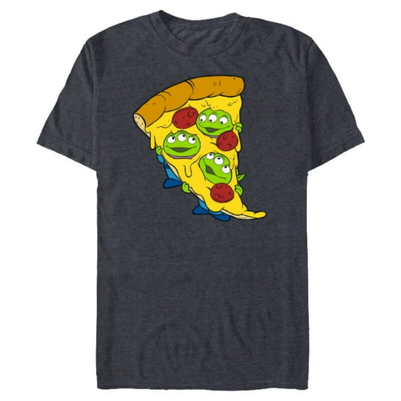 Disney and Pixar’s Toy Story Aliens Pepperoni Pizza - Short Sleeve Blended T-Shirt for Adults - Customized-Navy Heather