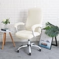 thumbnail image 2 of ORUYROP Office Chair Cover Stretchable Water Resistant Ivory Stretch Jacquard Computer Chair Slipcover for Desk Chairs S, 2 of 7