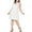 White, variant on TEEZE ME Womens White Sleeveless V Neck Knee Length Formal Fit + Flare Dress 16