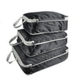 thumbnail image 1 of 3 Pieces Packing Cubes Set Travel Luggage Packing Organizer Travel Compression Suitcase Bags - Black, 1 of 9