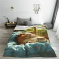 thumbnail image 5 of Honeii Lazy Home Style Guinea Pig Print Fleece Blanket - Throw Blanket for Bed, Sofa, Couch, Camping, and Travel , Microplush Ultra Soft Warm Blanket-50"x40", 5 of 7