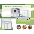 thumbnail image 7 of CL.HPAHKL Rabbit Hutch Indoor Outdoor, Two Story Rabbit Cage Bunny Cage with Waterproof Roof&Tray, Wooden Bunny House Guinea Pig Cage with Wheels for Guinea Pig Bunny Hamster Chicks, 7 of 7