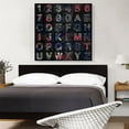 thumbnail image 2 of ARTCANVAS Cool Black Blue Red And White Square Alphabet Canvas Art Print - Size: 36" x 36" (0.75" Deep), 2 of 9
