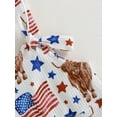 thumbnail image 6 of 4th of July Kids Baby Girl Suspender Jumpsuit Summer Independence Day Sleeveless Overalls Scales Flared Pants for Toddler, 6 of 9