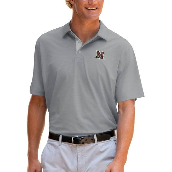 Men's Gray Miami University RedHawks Vansport Pro Signature Polo