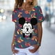 thumbnail image 2 of Tee Shirt Femme Oblique V-neck Women Clothes Summer Casual Disney Mickey Mouse Tshirts Short Sleeve Tops Korean Woman Y2k TopsXL Gao Jinjia LED, 2 of 2