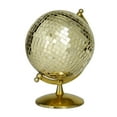 thumbnail image 6 of DecMode Stainless Steel Glam Disco Ball Inspired Globe 9"W x 12"H, with Metallic Gold Finish and Mirror Overlays, 6 of 8