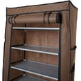 thumbnail image 4 of 9 Tier 9 Lattices Non Woven Fabric Shoe Rack,Free Standing Shoe Racks,Shoes Racks Organizer for Closet,Stackable Shoe Rack,with Side Pocket,for Doorway, Corridor, Balcony, Living Room (Grey), 4 of 6