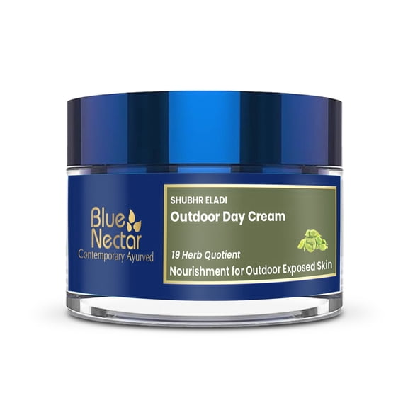 Blue Nectar Eladi Outdoor Day Face Cream for Women | Cardamom Day Cream for Outdoor Exposed Skin & Nourishment | Hydrating Face Moisturizer for Dry & Oily Skin (19 Herbs, 1.7 Oz)