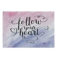 thumbnail image 1 of Ombre Pink Cutting Board, Cursive Follow Your Heart Words on Tones, Decorative Tempered Glass Cutting and Serving Board, in 3 Sizes, by Ambesonne, 1 of 2