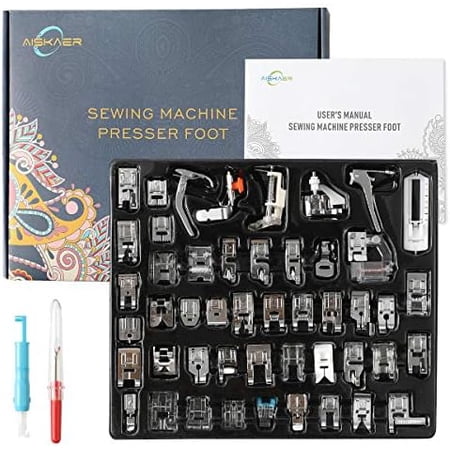 48Pcs Sewing Machine Presser Feet Foot Set for Brother, Babylock, Singer, Janome, Elna, Toyota, New Home, Simplicity, Kenmore