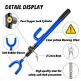 thumbnail image 3 of FATFOX Universal Adjustable Steering Wheel Lock - Anti-Theft Vehicle Security Device for Cars, Trucks, SUVs & Vans Blue, 3 of 6