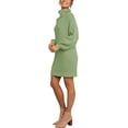 thumbnail image 4 of Women Turtleneck Long Lantern Sleeve Casual Loose Oversized Sweater Dress Soft Winter Pullover Dresses, 4 of 6