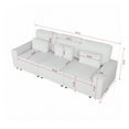 thumbnail image 5 of BSHTI Classic Corded Comfort Sofa with Pillows, Three-seater sofa, Corduroy Upholstery, removable back cushions, Easy to assemble, Black, 5 of 14
