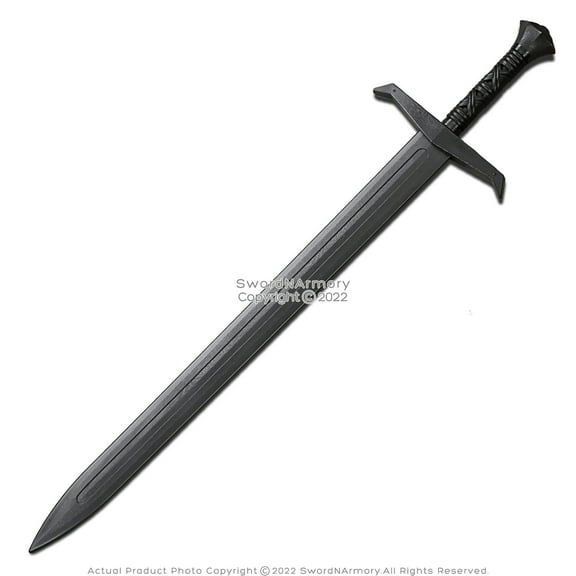 Munetoshi 37” Polypropylene European Long Sword Black Medieval Renaissance Practice Cosplay