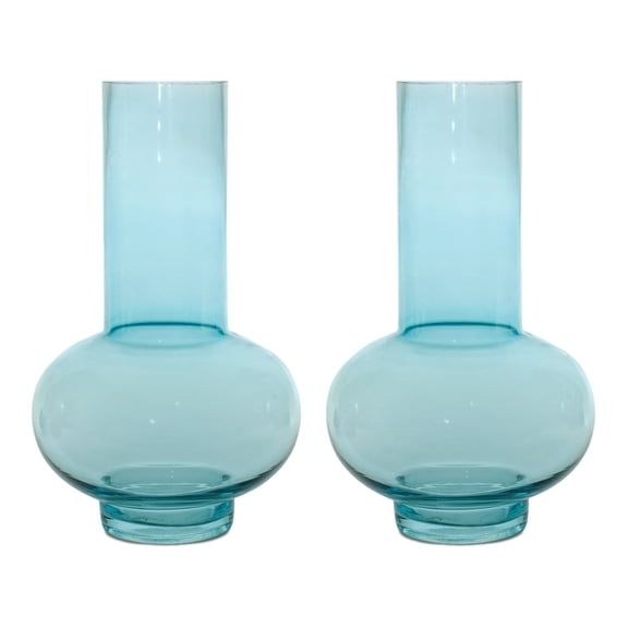 Melrose International LLC Vase (Set of 2) 7"D x 11.75"H Glass