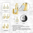 thumbnail image 3 of 925 Sterling Silver Earrings Fashion Princess Cut White Opal Leverback Earrings for Women, 3 of 5