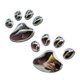 thumbnail image 3 of 5 pares de pegatinas de coche con huella 3D de pata de perro y oso para decoración de coche, Color plateado, 3 of 5