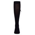 thumbnail image 5 of MeMoi Cotton-Rich Fancy Logo and Bow Trimmed Knee Sock - Girls - Female, 2, Brown, 5 of 11