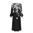 thumbnail image 5 of Wancir Women Long Sleeve V-Neck Casual Long Dress Pleated Waist Maxi Dresses with Pockets, 5 of 5