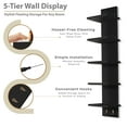 thumbnail image 6 of Sorbus 5 Tier Wall Shelf Unit with Hooks, Vertical Column Utility Shelving for Home Decor and Storage Organizer, Wall-Mounted Floating Shelves for Bathroom Storage, Bedroom, Living Room, 6 of 10