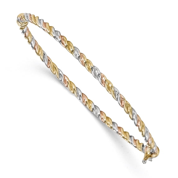 Beautiful Leslie's Tri-color Twisted Bangle
