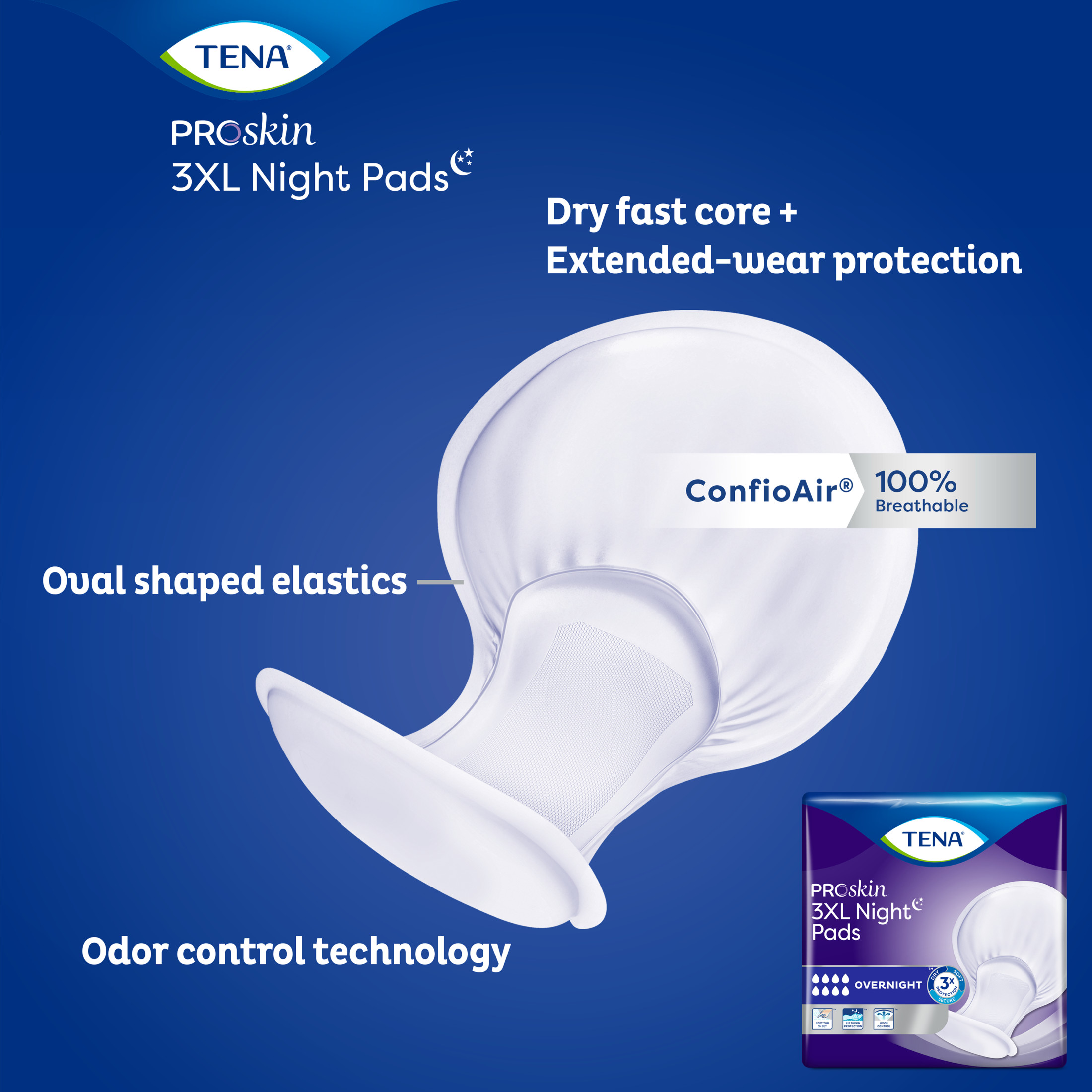 Tena ProSkin 3XL Incontinence Pads, Overnight Absorbency, 24 Ct - image 2 of 13