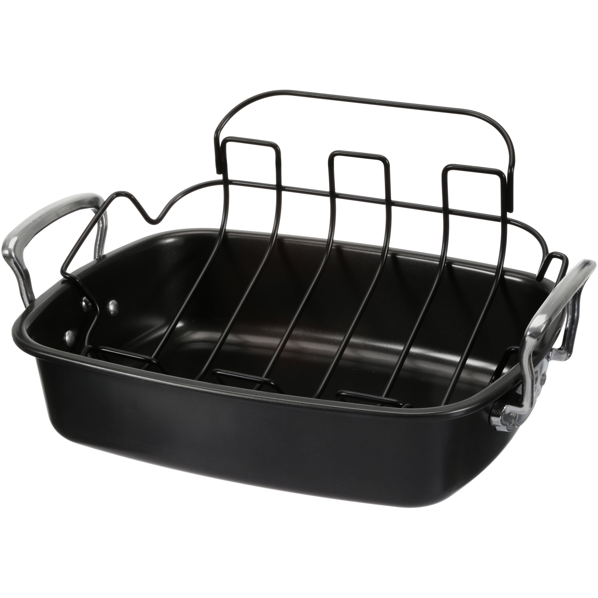The Pioneer Woman Timeless Nonstick Roaster with Wire Rack Insert..