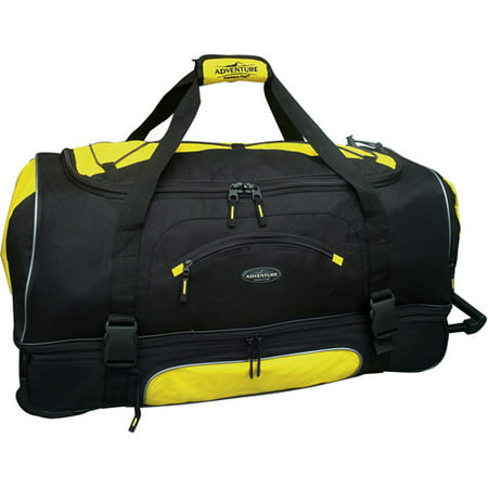 Travelers Club 30&quot; Drop-Bottom Rolling Duffel with Telescopic Handle - 0