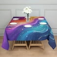 thumbnail image 3 of Rainbow Tie Dye Wave Pattern Square Tablecloth,Waterproof Square Table Cover,Wipeable Spillproof Washable Table Cover for Home Kitchen Party Decor 42"X42"(107x107cm), 3 of 6