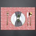 thumbnail image 4 of Valentine''s Day Placemats Set of 6 Fabric Placemats Square Placemat for Kitchen Table Heat Resistant, Easy to Clean Table Placemats 12x18 Inch, 4 of 6