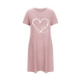 thumbnail image 5 of biudgviw Valentines Day Nightgowns for Women Festival Print Short Sleeve Nightdress Soft Crewneck Lightweight Sleepwear S-XXL, 5 of 5