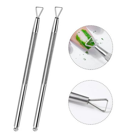 BEAD BEE Stainless Steel Cuticle Remove Gel Nail Polish Nail Art Remover Tool (The Best Way To Remove Gel Nails)