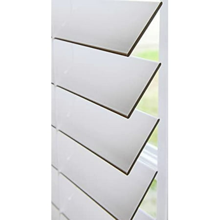 

cordless faux wood blind white 68 w x 48 h outside mount