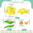 thumbnail image 3 of 300pcs Yellow Acrylic Flower Bead Caps Green Acrylic Leaf Charms 3 Styles Transparent Flowers and Leaves Spacer Loose Bead for DIY Earring Bracelet Necklace Jewelry Making, 3 of 5