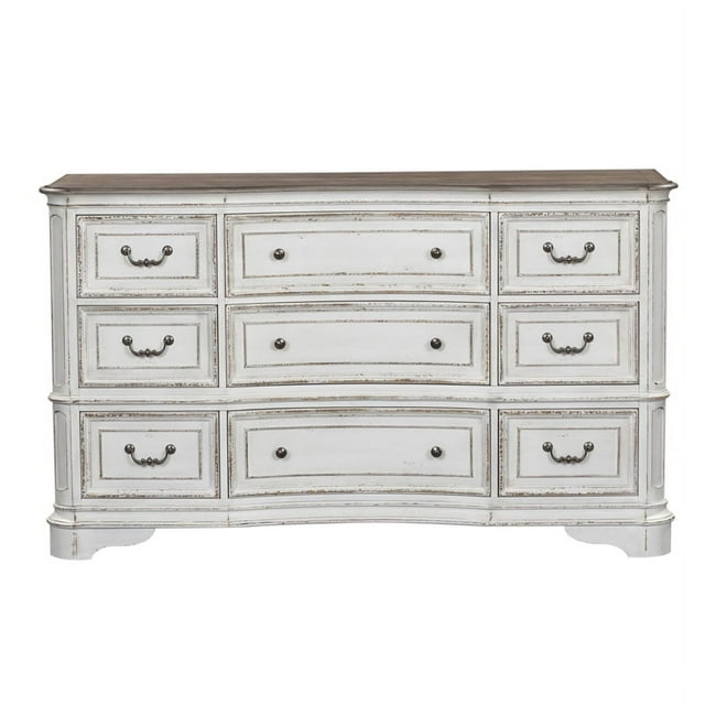 Magnolia Manor Commode Blanche 9 Tiroirs