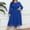 A0810-Blue, variant on QUINDOS Summer Dresses for Women 2025 Crew Neck Long Sleeve Party A-Line Plus Size Dresses Mesh Solid Color Flowy Midi Long Dresses for Women