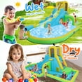 Funcid Inflatable Bounce, Kids Backyard Outdoor Water Park with Slide ...