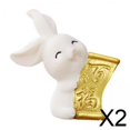thumbnail image 1 of 2 Estatuas De Conejo De Dibujos Animados, Modelo Animal, Adorno De Escritorio Para Decoración Del Hogar Y La Oficina, 3,8 Cm X 4,2 Cm, 1 of 10
