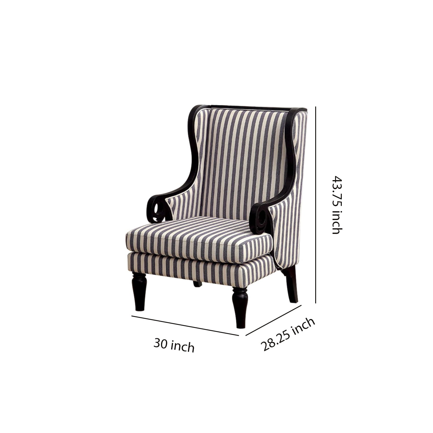 Featured image of post Grey And White Striped Accent Chair / I think i would choose a different seat upholstery for the stools.