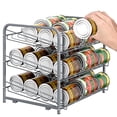 thumbnail image 7 of Can Organizer for Pantry Stackable 2 Pack Can Storage Organizer Rack Stacking Can Dispensers Small Space Holds up to 36 Cans for Pantry Kitchen Cabinet- Silver, 7 of 7