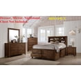 thumbnail image 2 of Bedroom Furniture Captain Storage 1pc Queen Size Bed w Drawers Bedframe Natural Wooden Finish Antique Transitional, 2 of 6