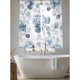 thumbnail image 5 of Sheer Curtains 72 inches Long 2 Panels Set Flowers Pastoral Blue Hydrangeas Leaf Sheer Window Curtain Rod Pocket Voile Drapes for Living Room/Bedroom, Each 52" W x 72" L, 5 of 7