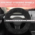 thumbnail image 7 of BDK Fantastic Fleece - Faux Sheepskin Wool Steering Wheel Cover for Car Truck SUV Van Auto - Ultra Comfort for Your Hands - Standard Size 14-15.5" (Black), 7 of 7