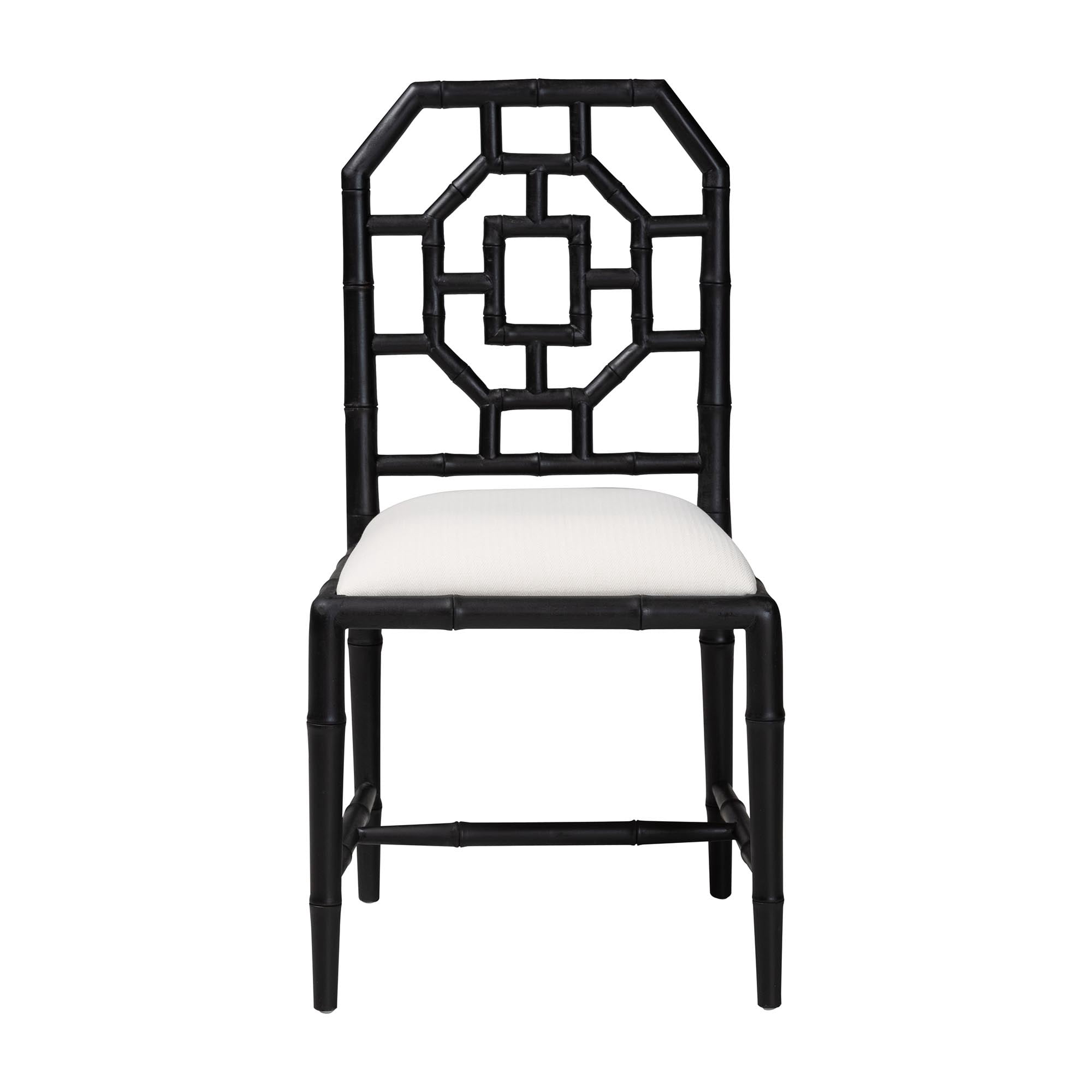 bali & pari Boone Boho Dining Chair, Dining Height 20.10", Black