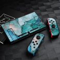 thumbnail image 3 of POBUDS Switch Skin | Sticker Wrap Vinyl Decal | Set Compatible with Nintendo Switch ( Switch Lite, Marble Pattern Blue Gold), 3 of 5
