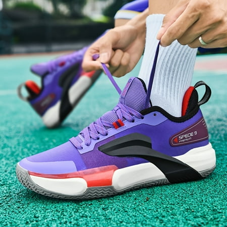 

Men‘s Comfy Breathable Non Slip Basketball Shoes with Shock Absorbing Technology