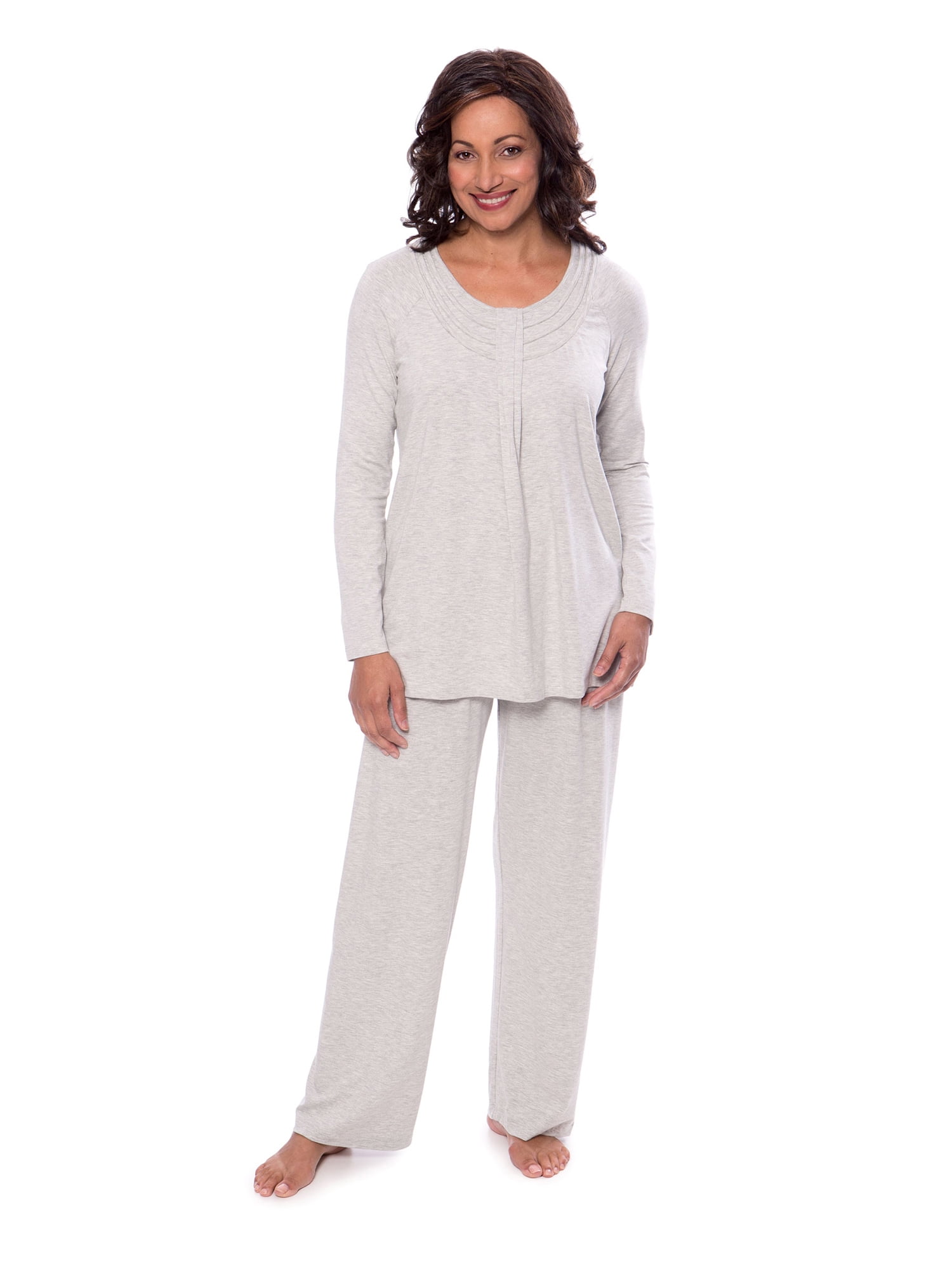 Women's Long Sleeve PJs in Bamboo Viscose (Replenish) Cozy Pajama Set ...